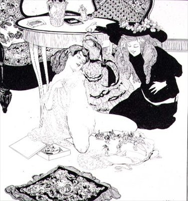 女同性恋场景，板块17，来自 "La Grenouillere"。 作者 贝罗斯的弗朗西斯