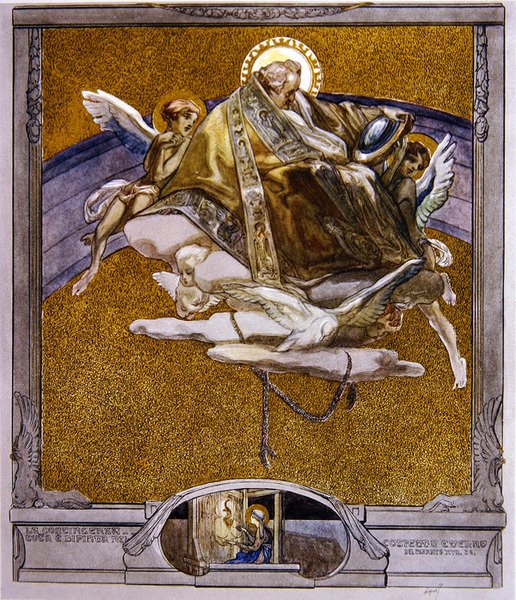 Dantes Divine Comedy，Paradise，Canto XVII，1921年的插图（wc在纸上） 作者 弗朗兹·冯·贝罗斯
