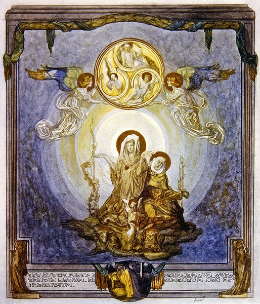 Dantes Divine Comedy，Paradise，Canto XXIV，1921年的插图（wc在纸上） 作者 弗朗兹·冯·贝罗斯
