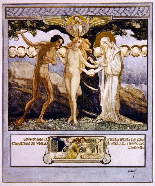 Dantes Divine Comedy，Paradise，Canto XXXII，1921年的插图（wc在纸上） 作者 弗朗兹·冯·贝罗斯