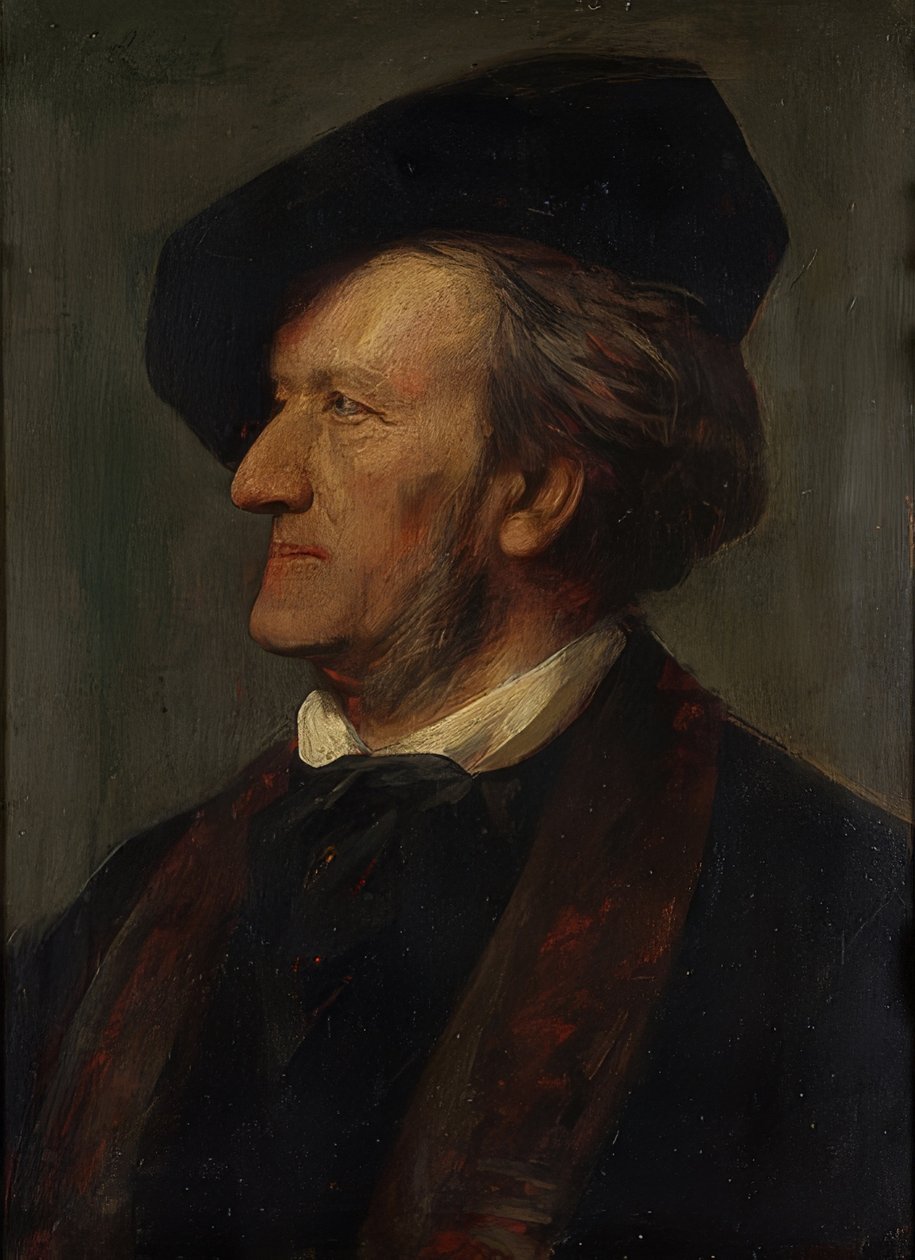 作曲家理查德·瓦格纳（Richard Wagner，1813-1883）的肖像。 1871年 作者 弗朗兹·冯·伦巴赫