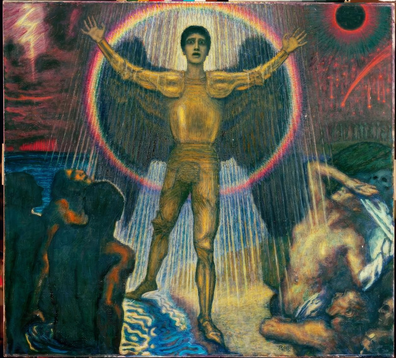 法兰兹·冯·斯塔克（Franz von Stuck），《法院的天使绘画》，约1922年 作者 弗朗兹·冯·斯塔克