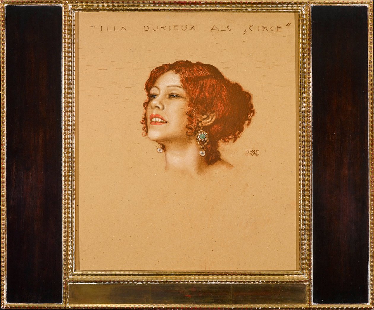 Tilla Durieux (1880-1971) 饰演 Circe - Franz-Ritter (Franz Ritter) von Stuck (1863-1928)。 纸板上的粉彩 作者 弗朗兹·冯·斯塔克