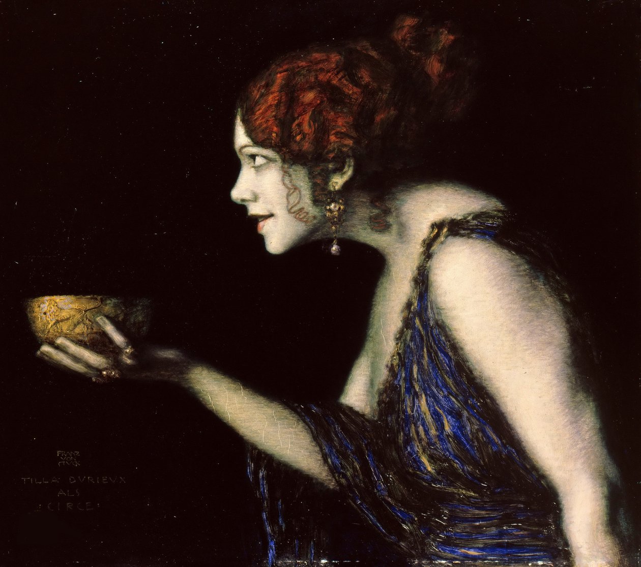 蒂拉·杜里厄（Tilla Durieux）1880-1971年，Circe，约1913年。 作者 弗朗兹·冯·斯塔克