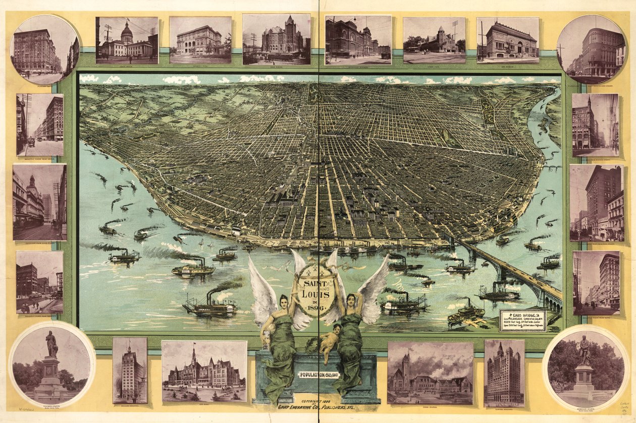 1896 年，圣路易斯。 作者 弗雷德; Fred Graf 雕刻公司 Graf