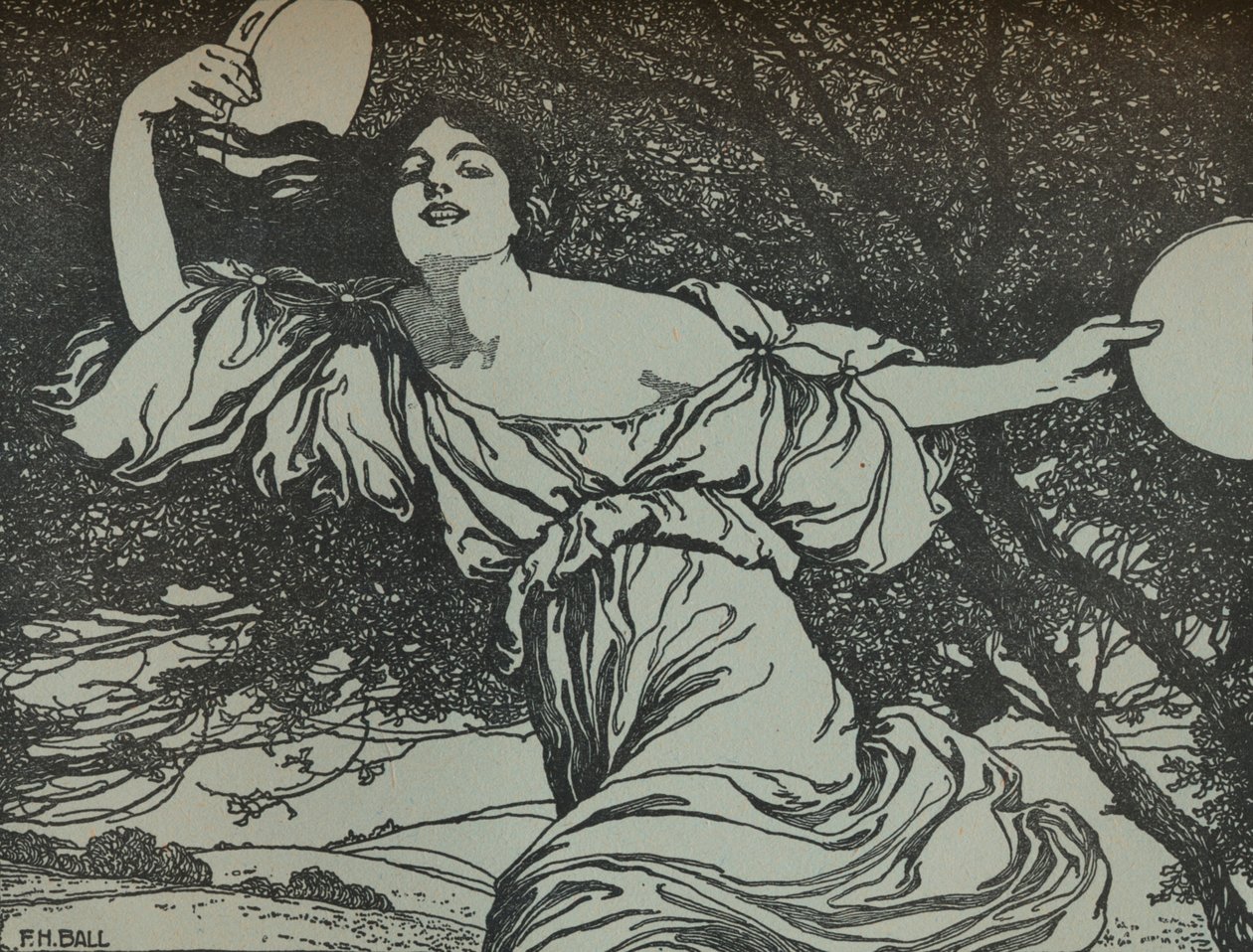 巴坎特（Bacchante），约20世纪1914-1915年 作者 弗雷德·哈默斯利·鲍尔
