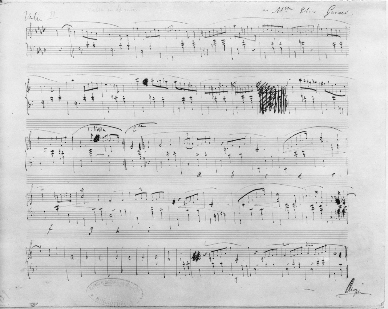 Ms.117，F小调华尔兹，Opus 70，Number 2，致力于Elise Gavard 作者 弗雷德里克·肖邦