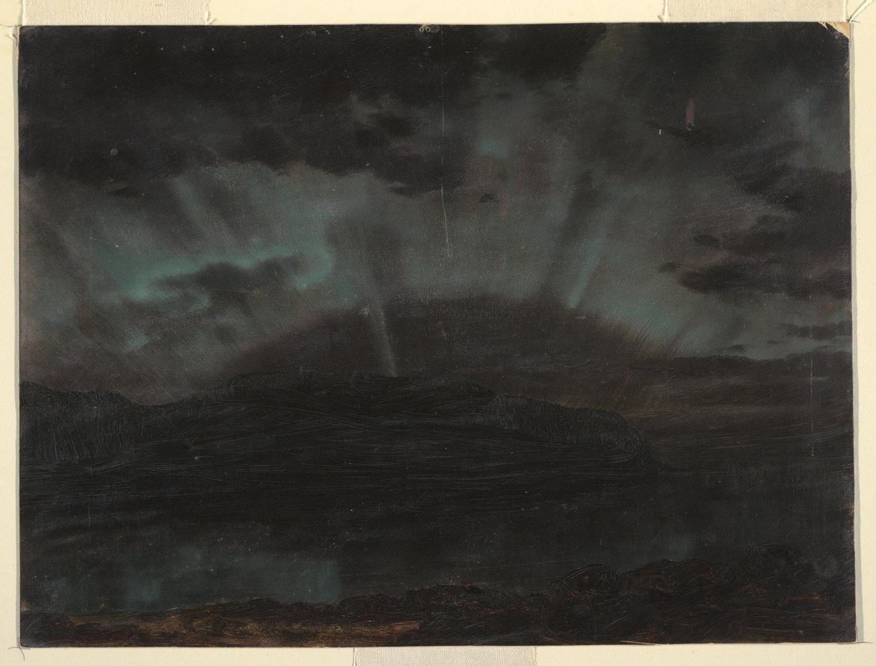 北极光（Aurora Borealis） 1860年9月，缅因州巴尔港的荒岛 作者 弗雷德里克·埃德温·丘奇