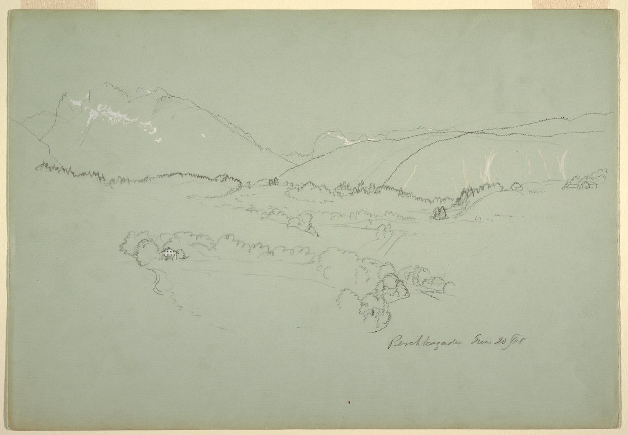 绘画，东北，在巴伐利亚贝希特斯加登附近，1868年6月20日 作者 弗雷德里克·埃德温·丘奇