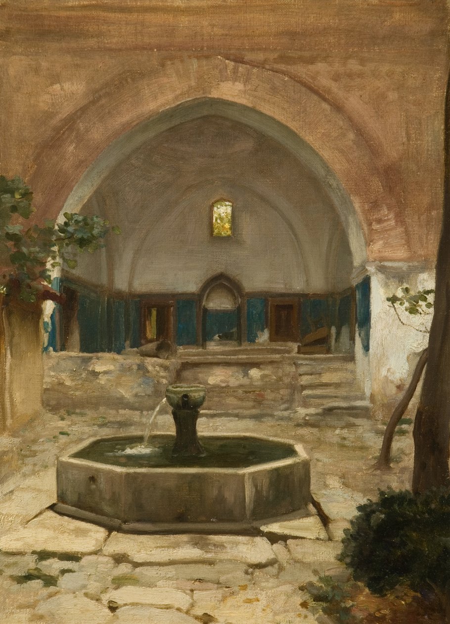 毁灭的清真寺，Broussai，1867年 作者 弗雷德里克·莱顿