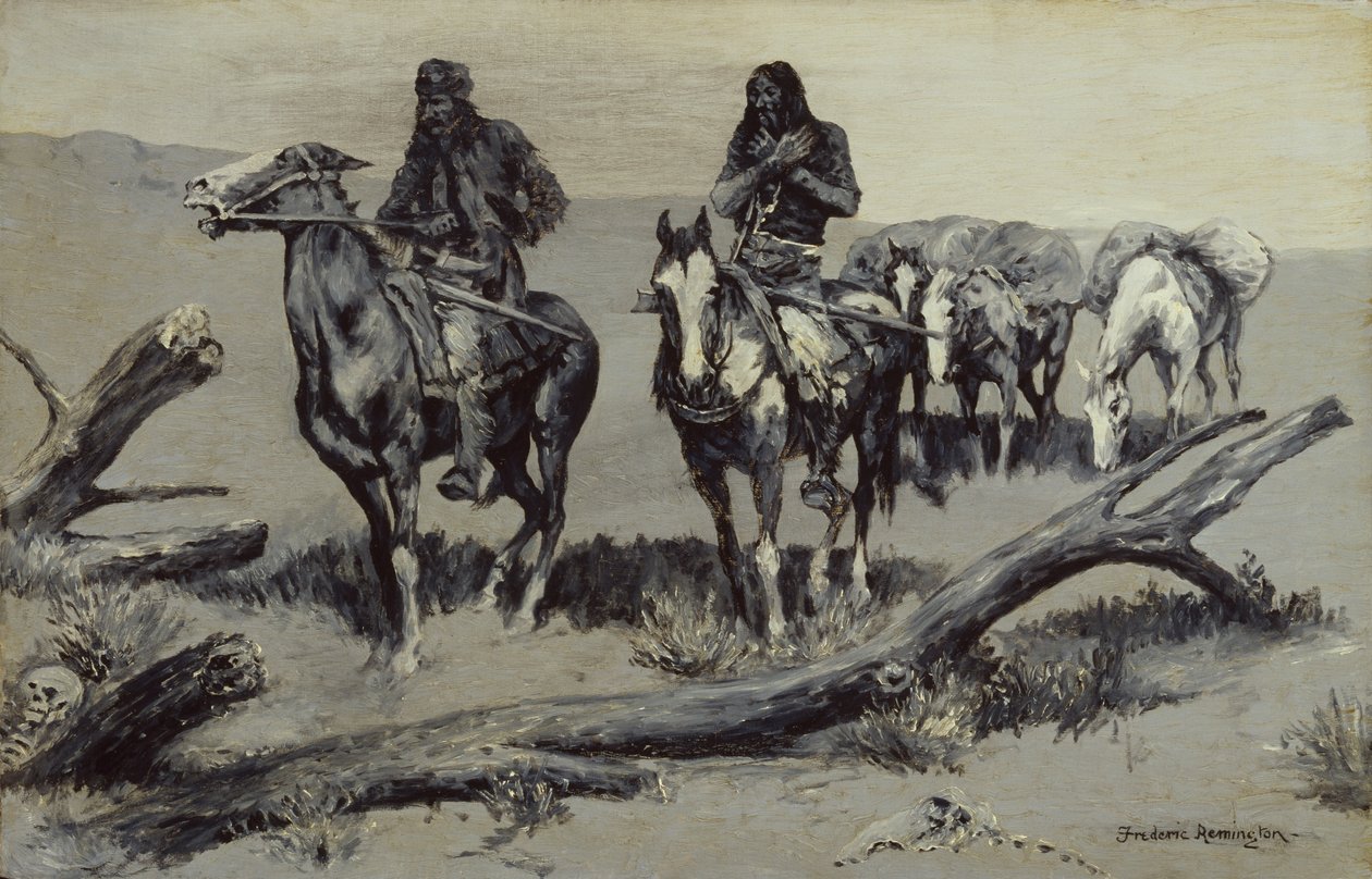 死人（探索者），1908年 作者 弗雷德里克·雷明顿