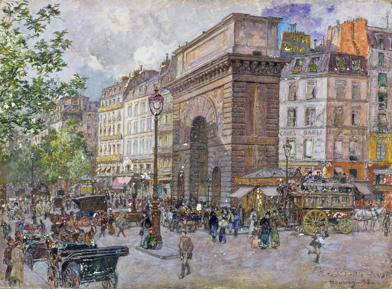 The Porte Saint-Martin，1898 作者 弗雷德里克·阿纳托尔·霍布伦