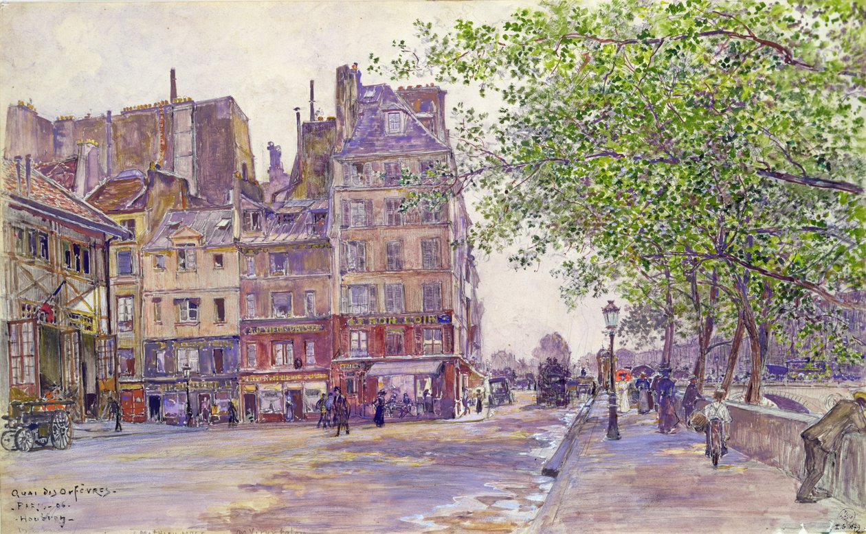 Quai des Orfevres，1906年（纸上写着） 作者 弗雷德里克·阿纳托尔·霍布伦
