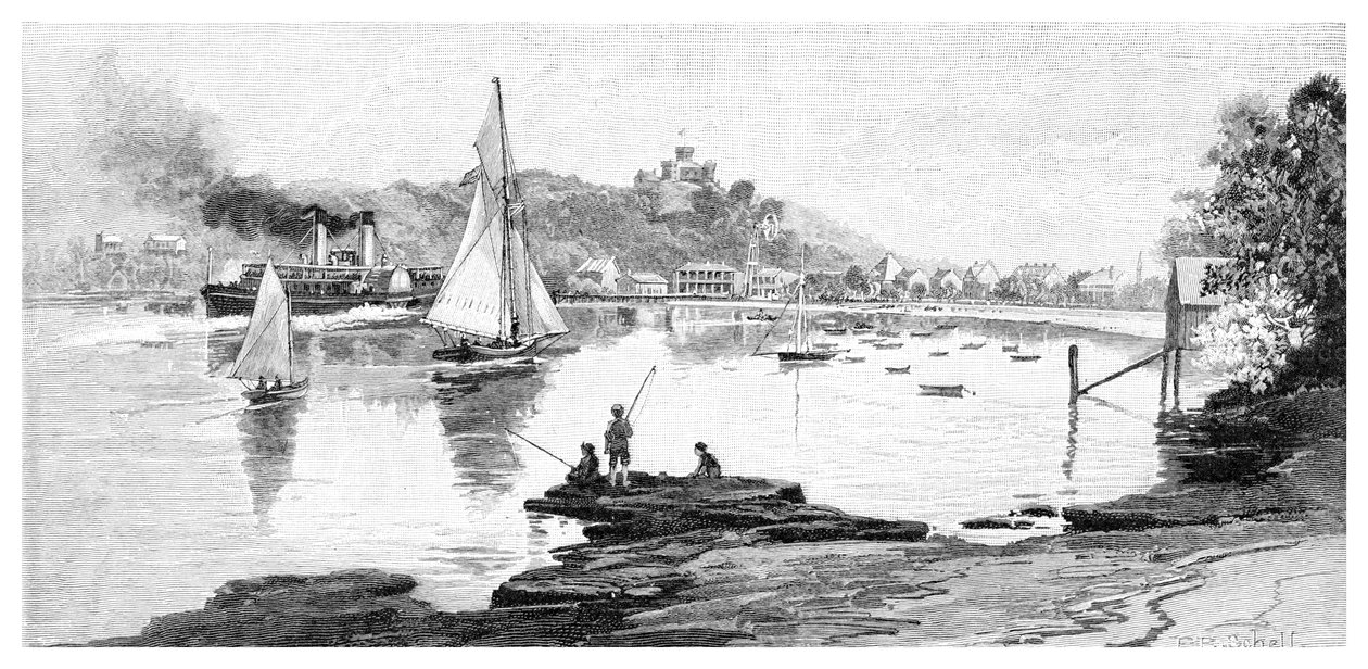 曼利海滩，澳大利亚新南威尔士州悉尼，1886年。 作者 弗雷德里克·B·谢尔