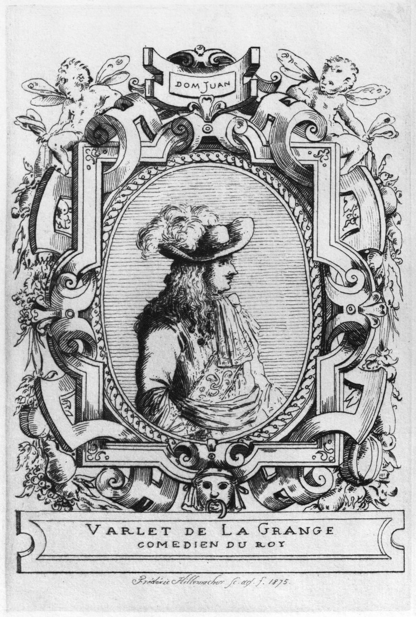 Charles Varlet，被称为La Grange，来自&39;Don Juan的Dom Juan，或Le Festin de Pierre&39;，来自Jean-Baptiste Poquelin Moliere（1622-73）1875 作者 弗雷德里克·德西·希勒马赫