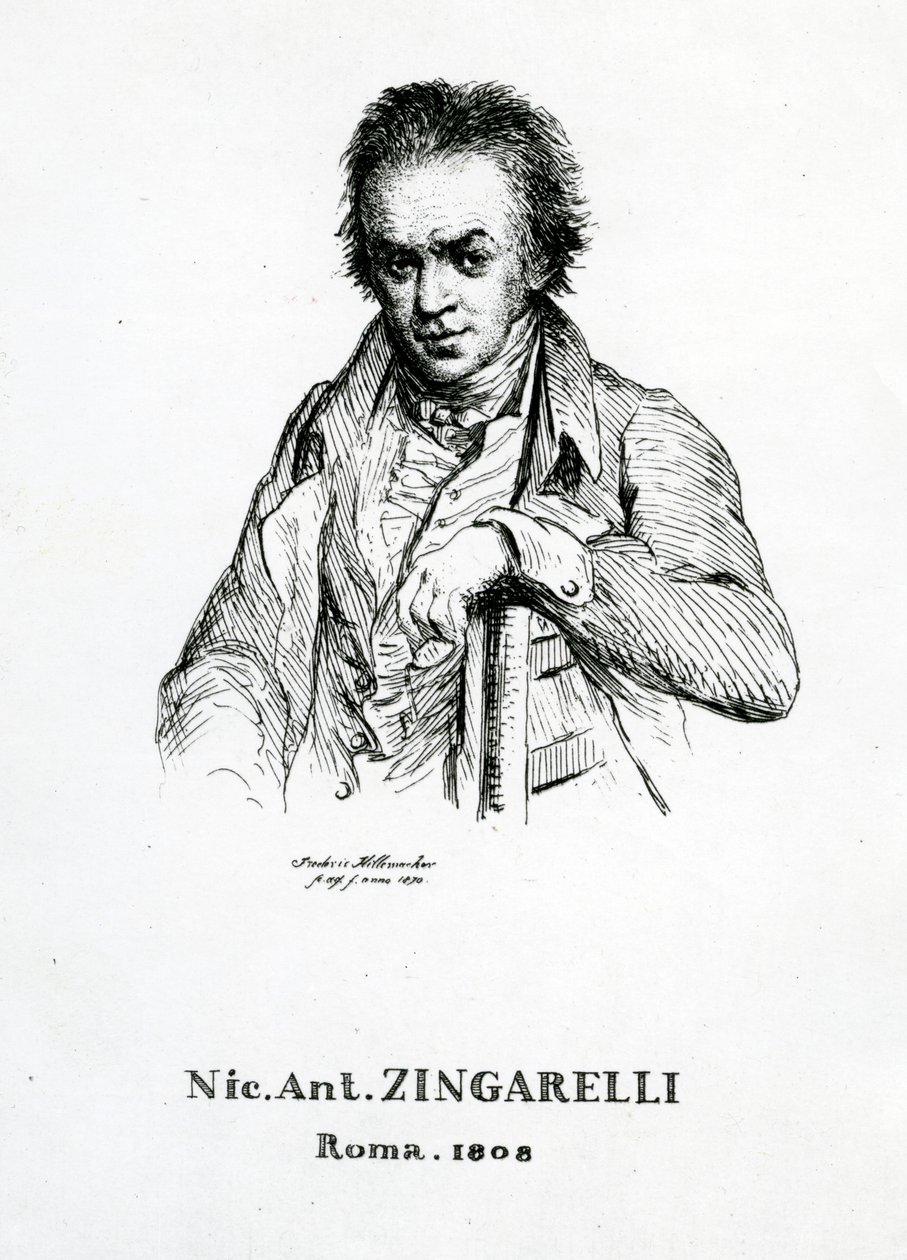 Niccolo Antonio Zingarelli，1870年 作者 弗雷德里克·德西·希勒马赫