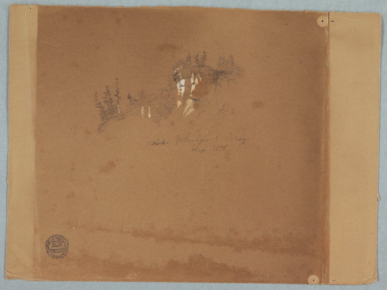 绘图
绘图，尼亚加拉漩涡附近的树木和岩石，1858 年 9 月 作者 弗雷德里克·埃德温·丘奇