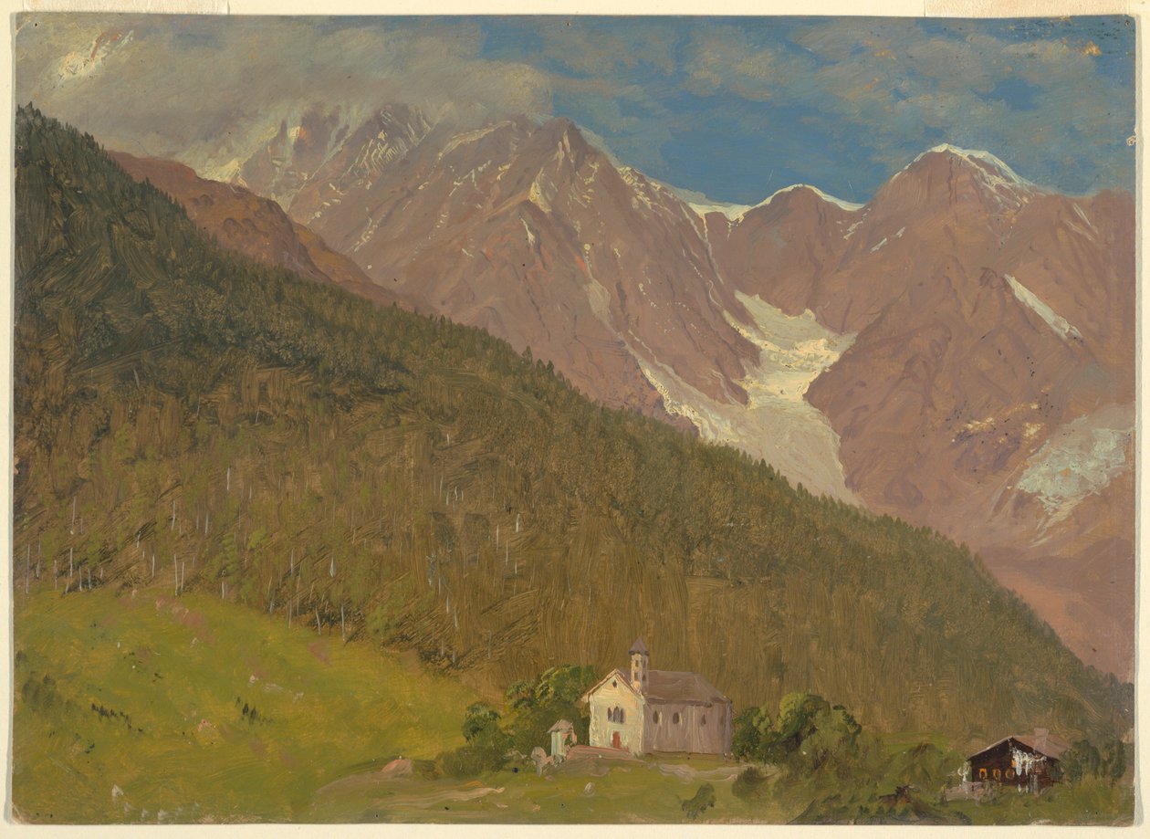 素描，瑞士阿尔卑斯山风景，1868 年 8 月 作者 弗雷德里克·埃德温·丘奇