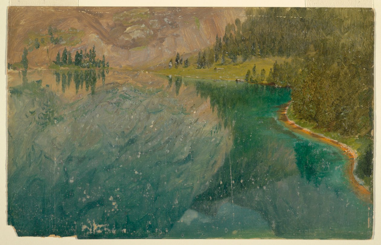 绘画，阿普林湖，巴伐利亚或瑞士，1868 年 作者 弗雷德里克·埃德温·丘奇