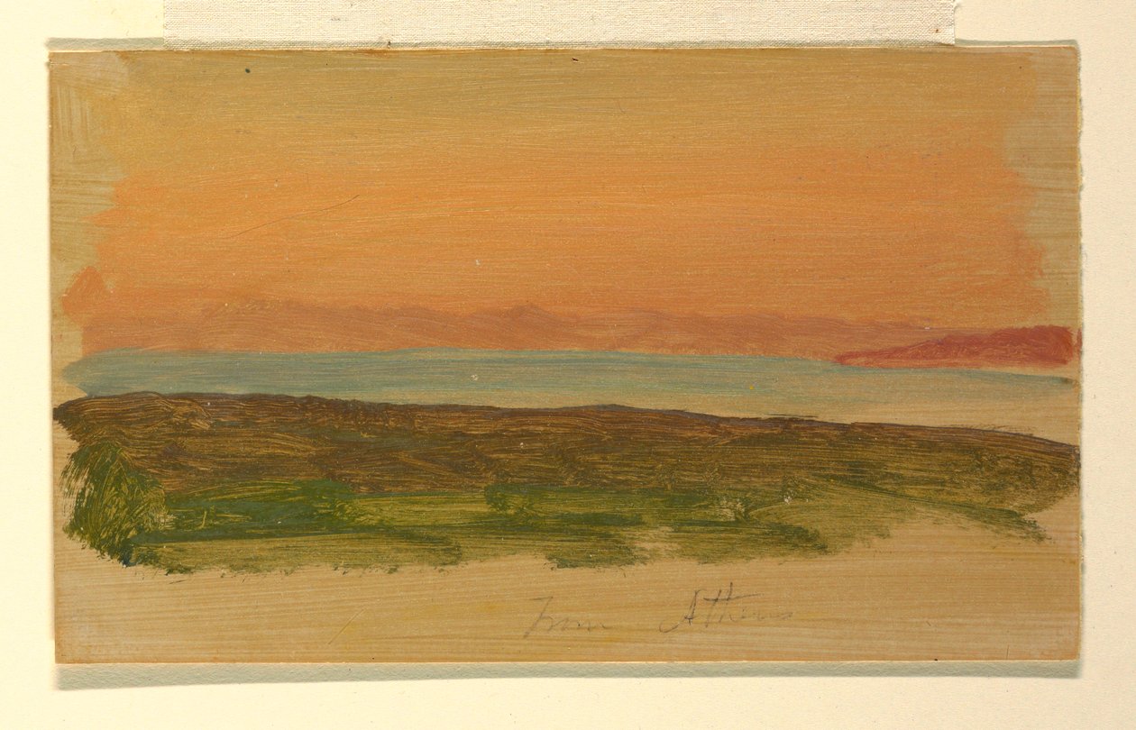 绘画，雅典，海景，1869 年 4 月 作者 弗雷德里克·埃德温·丘奇