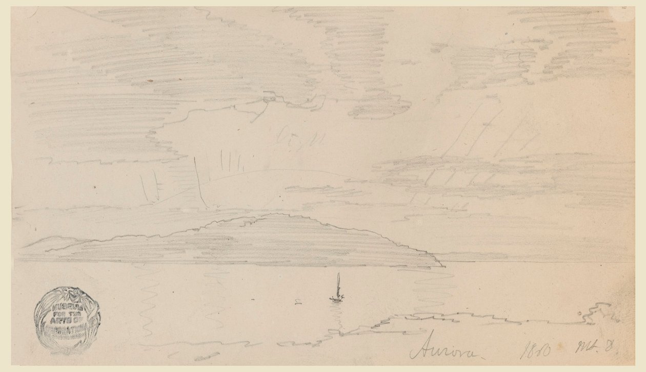 绘画，极光，沙漠山岛，1860 年 9 月 作者 弗雷德里克·埃德温·丘奇