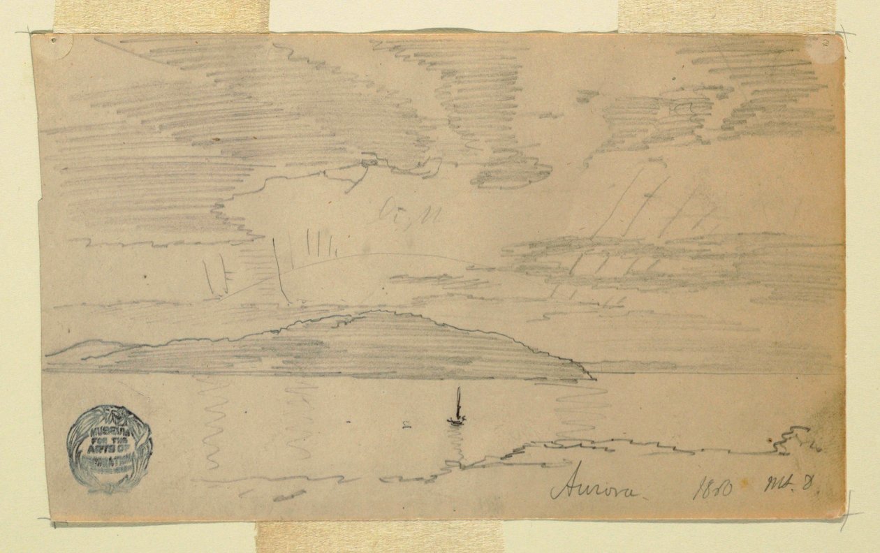 绘画，极光，沙漠山岛，1860 年 9 月 作者 弗雷德里克·埃德温·丘奇