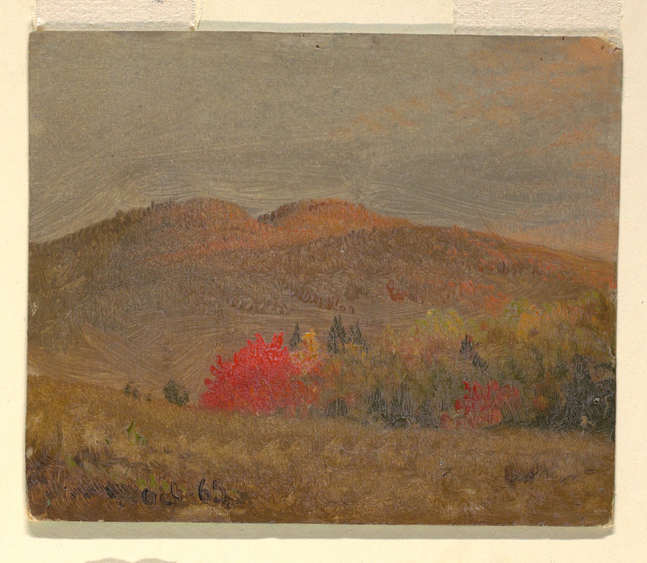 素描，秋景（佛蒙特州），1865-70 年 作者 弗雷德里克·埃德温·丘奇
