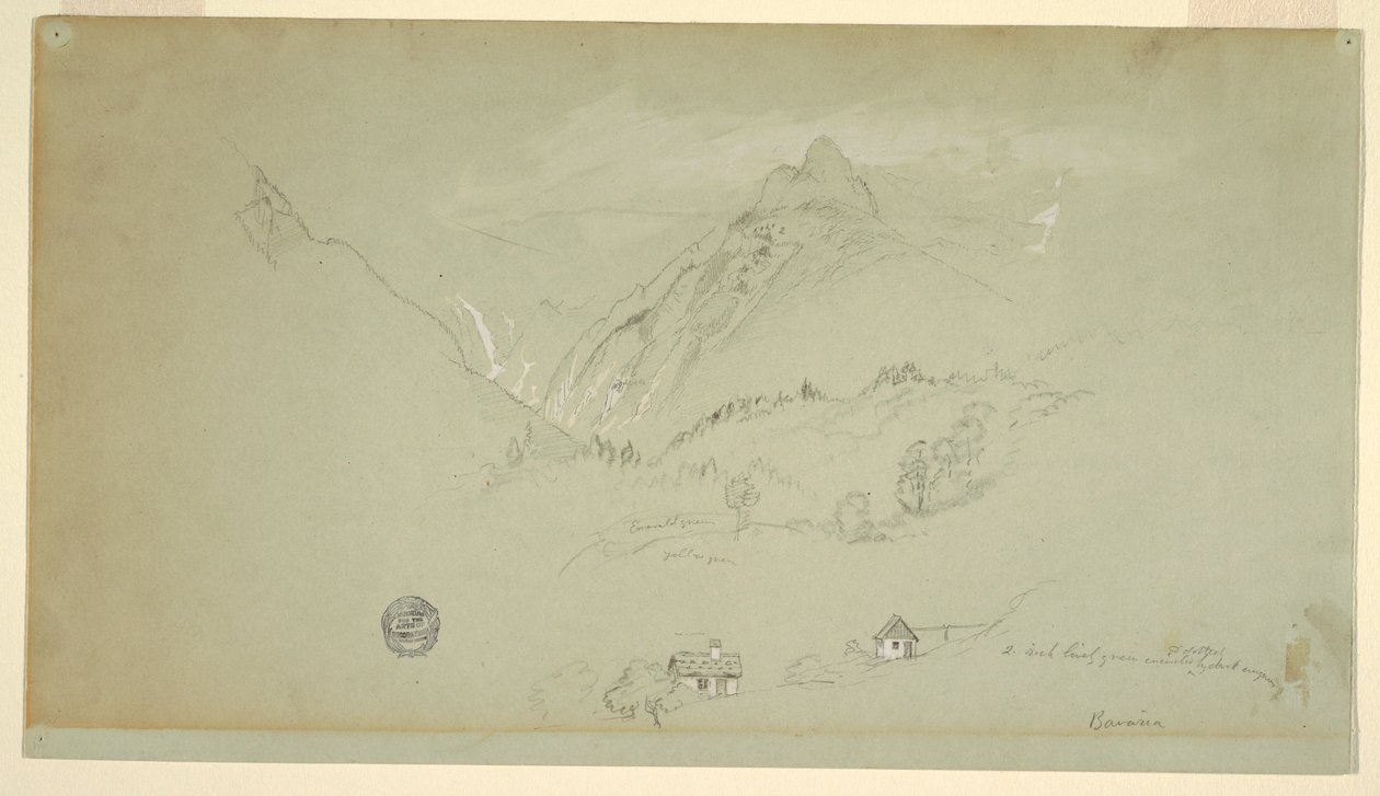 绘画，巴伐利亚贝希特斯加登，1868 年 6 月至 8 月 作者 弗雷德里克·埃德温·丘奇