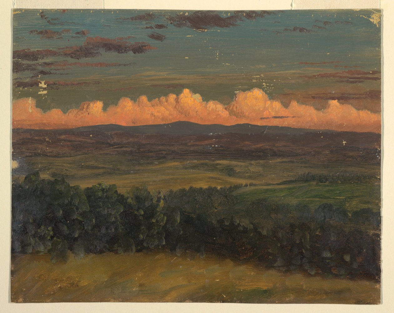 素描，纽约哈德逊的卡茨基尔，1870-80 年 作者 弗雷德里克·埃德温·丘奇