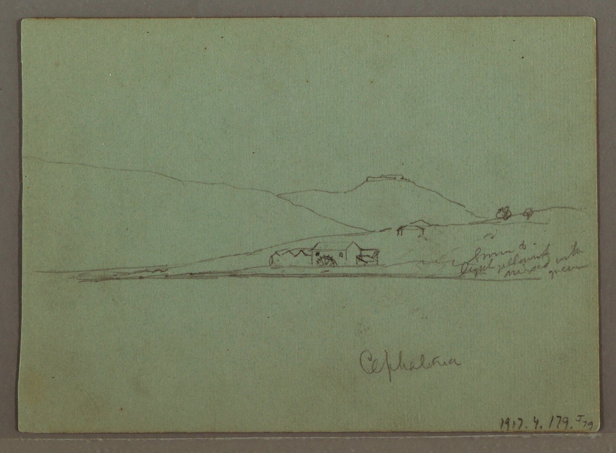 绘画，希腊塞法罗尼亚，1869 年 4 月 作者 弗雷德里克·埃德温·丘奇