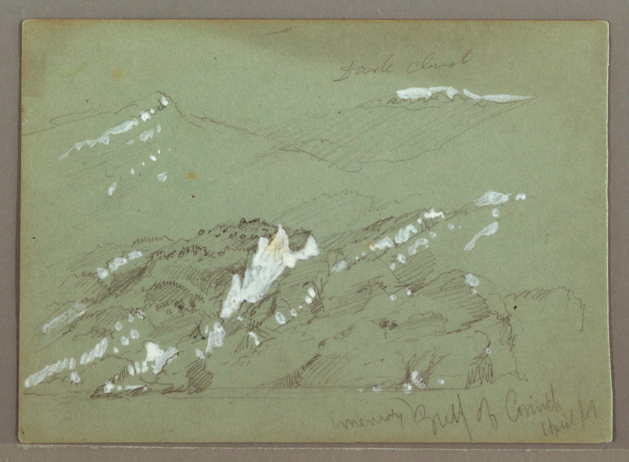 绘画，希腊塞法罗尼亚，1869 年 4 月 作者 弗雷德里克·埃德温·丘奇