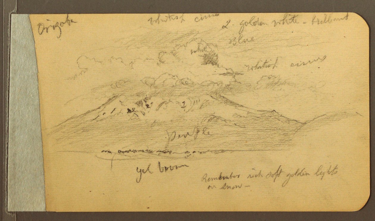 绘画，云雾缭绕的山脉，1889 年 作者 弗雷德里克·埃德温·丘奇