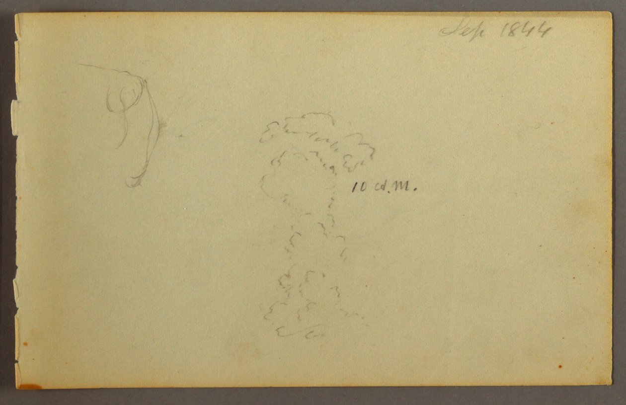 素描，云彩研究，1844 年 作者 弗雷德里克·埃德温·丘奇