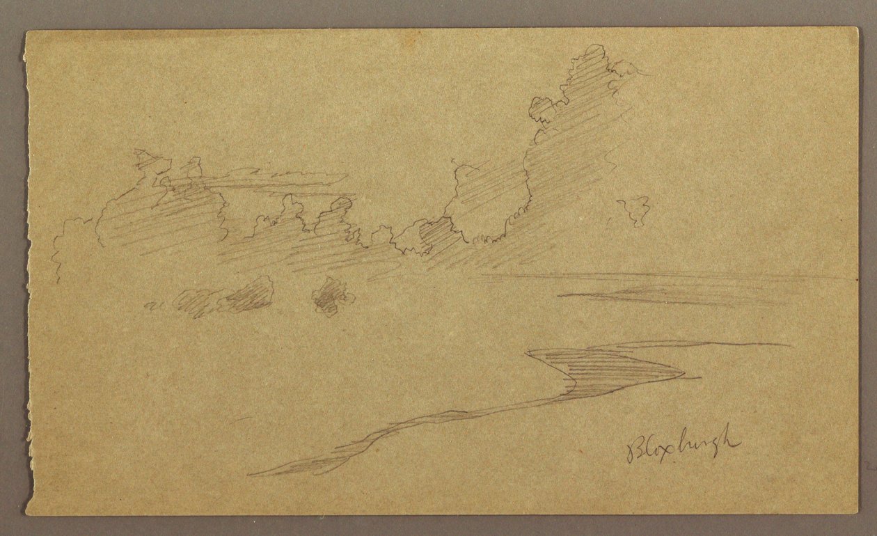 素描，云与海岸，"布卢克斯堡"，1865 年 8 月 作者 弗雷德里克·埃德温·丘奇