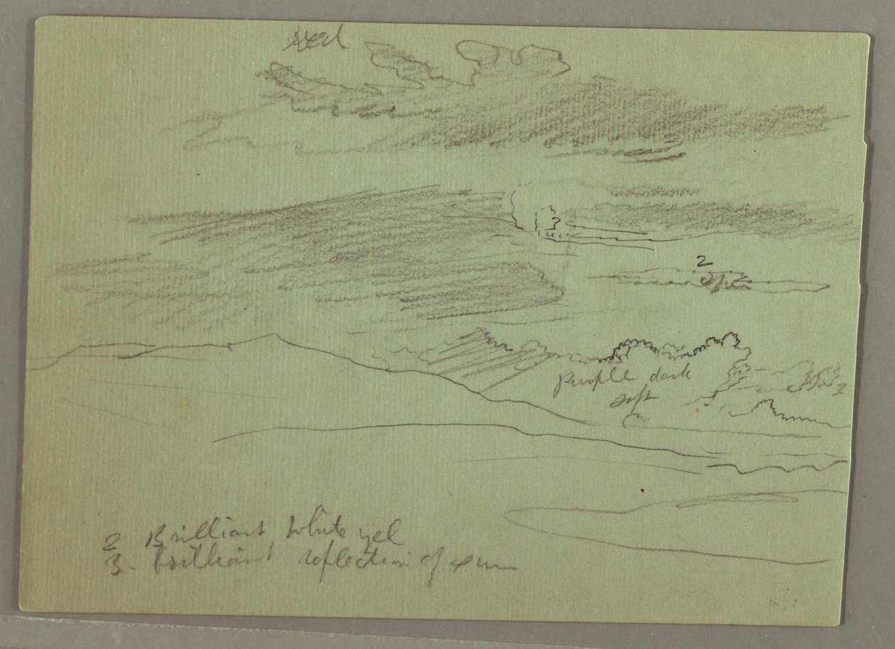 素描，多云的天空，1871 年 作者 弗雷德里克·埃德温·丘奇