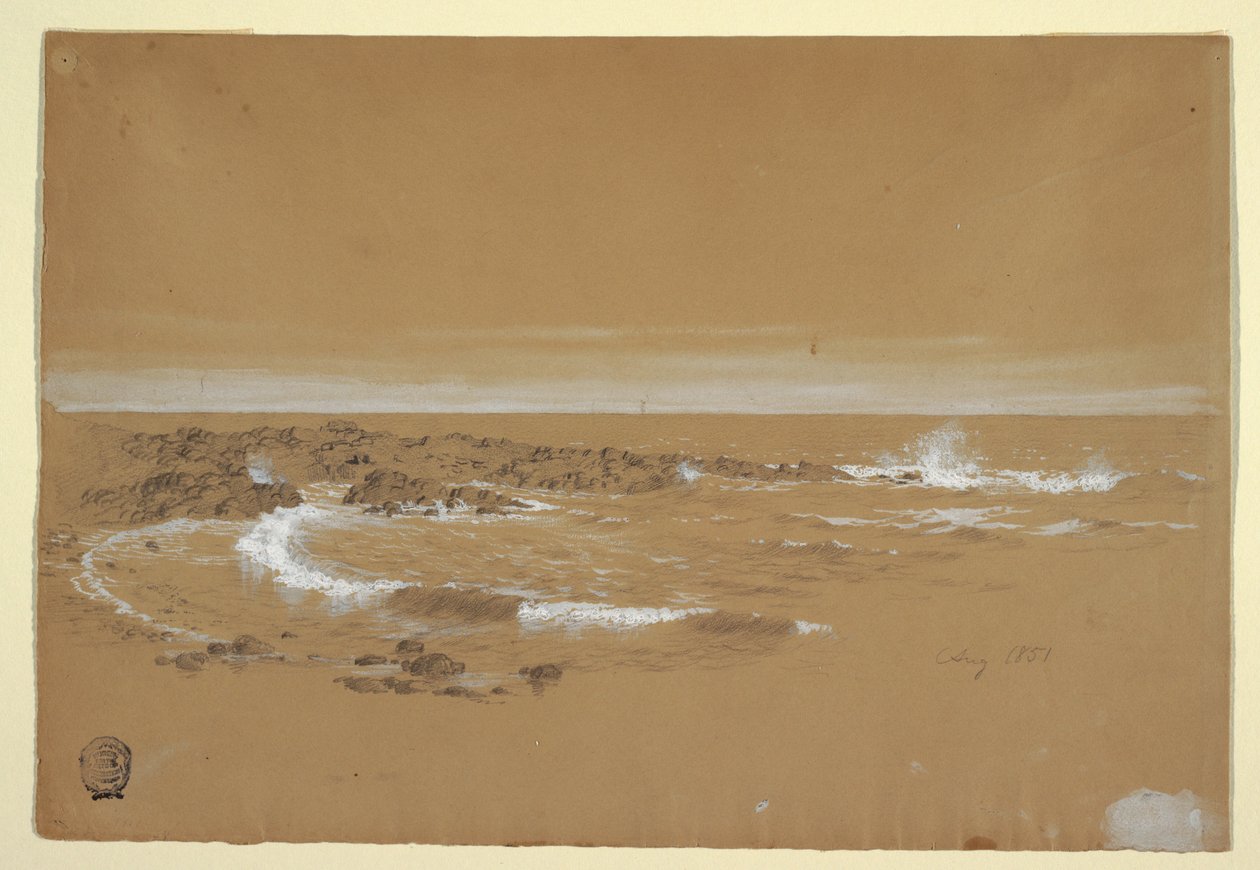 绘画，海岸线，加拿大大马南岛，1851 年 8 月 作者 弗雷德里克·埃德温·丘奇