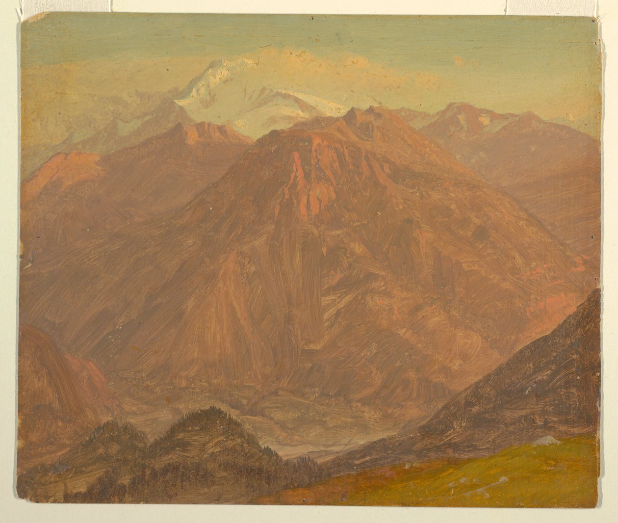 绘画，哥伦比亚或厄瓜多尔，山区，1853 年或 1857 年 作者 弗雷德里克·埃德温·丘奇