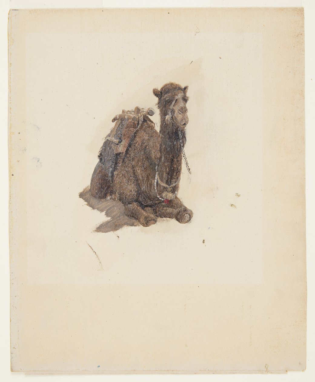 绘画，蹲伏的单峰驼，1868 年 作者 弗雷德里克·埃德温·丘奇