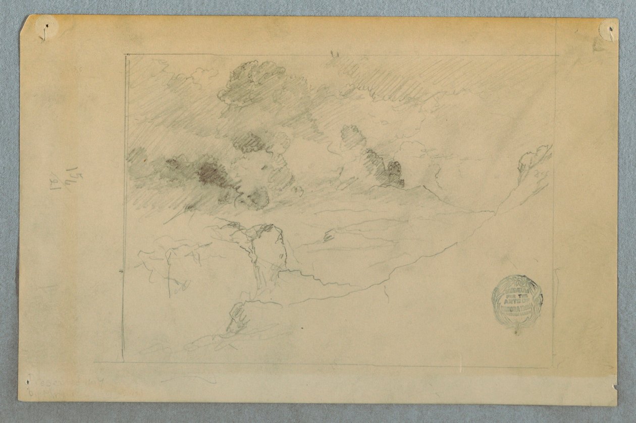 绘画，厄瓜多尔桑盖火山爆发远景，1857-62 年 作者 弗雷德里克·埃德温·丘奇