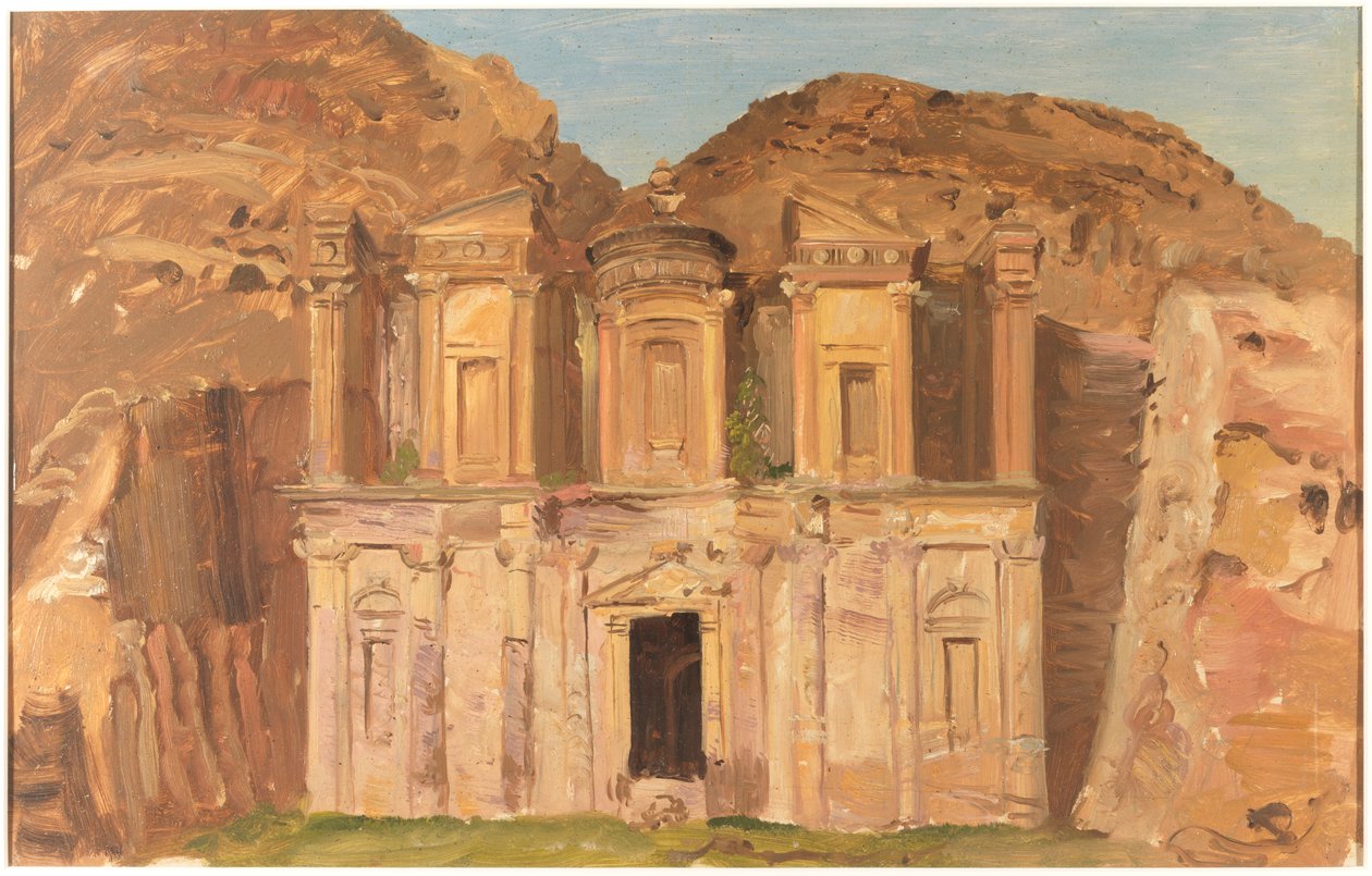 绘制，佩特拉埃德代尔岩石寺，1868 年 2 月下旬 作者 弗雷德里克·埃德温·丘奇