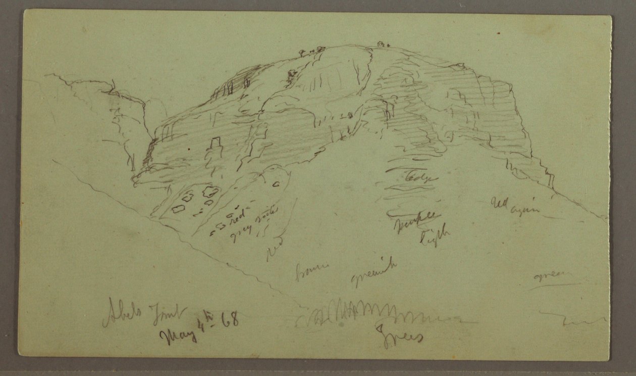 绘图，平岩山，1868 年 5 月 4 日 作者 弗雷德里克·埃德温·丘奇