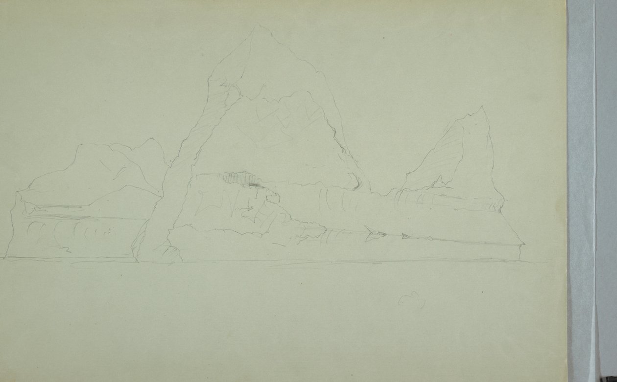 绘画，漂浮的冰山，1859 年 6 月或 7 月 作者 弗雷德里克·埃德温·丘奇