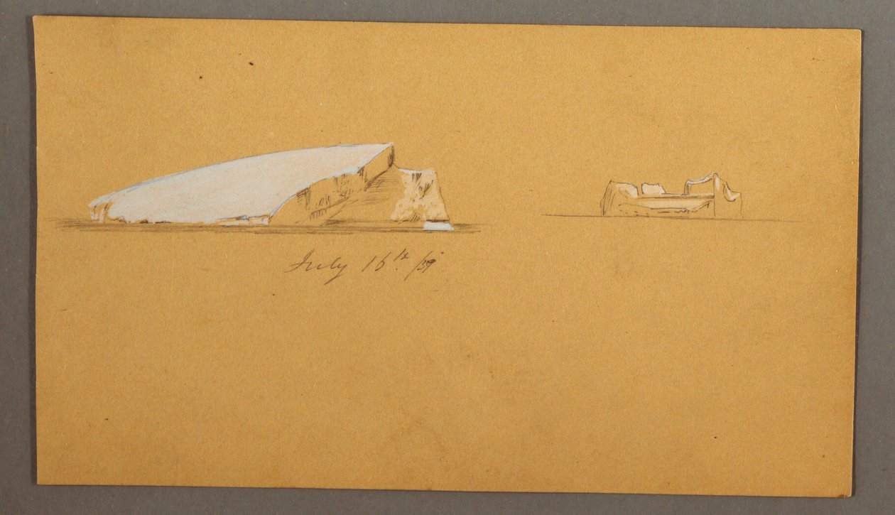 绘画，浮冰山，1859 年 7 月 16 日 作者 弗雷德里克·埃德温·丘奇