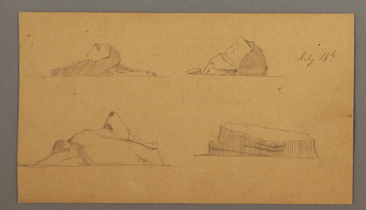 绘画，浮冰山，1859 年 7 月 16 日 作者 弗雷德里克·埃德温·丘奇