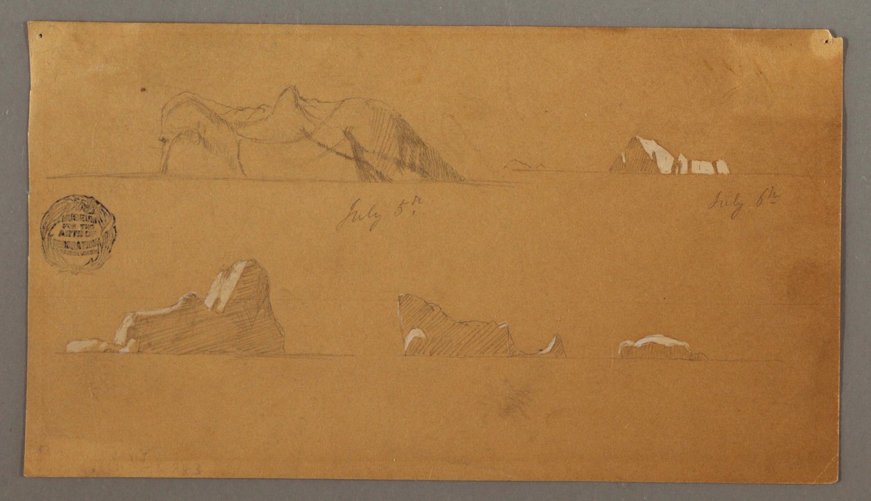 绘画，浮冰山，1859 年 7 月 5 日和 6 日 作者 弗雷德里克·埃德温·丘奇