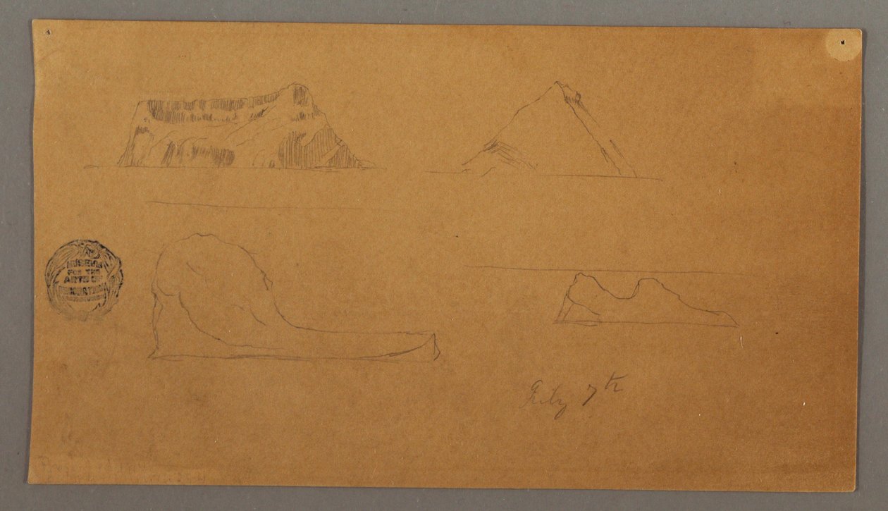 绘画，浮冰山，1859 年 7 月 7 日 作者 弗雷德里克·埃德温·丘奇