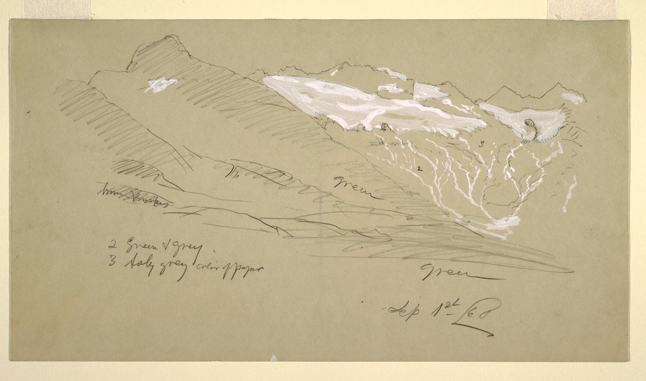 绘画，来自伯尔尼阿尔卑斯山，贝尔阿尔普，1868 年 8 月 作者 弗雷德里克·埃德温·丘奇