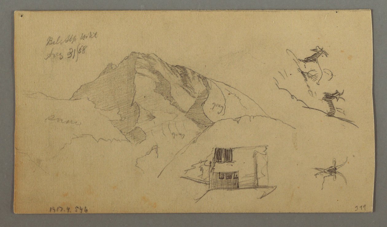 绘图，冰川，1868 年 8 月 21 日 作者 弗雷德里克·埃德温·丘奇