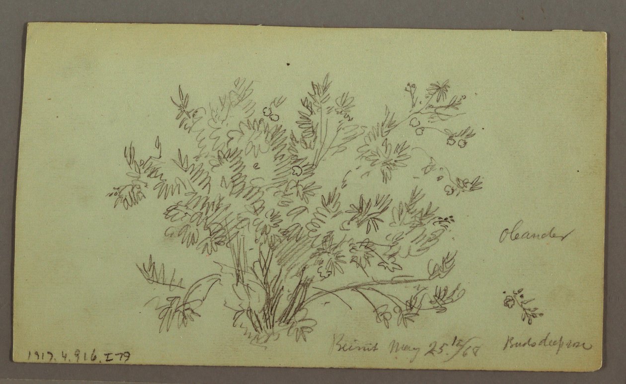 素描，男子头部，吸烟男子，帆船研究，房屋，1868 年 5 月 27 日 作者 弗雷德里克·埃德温·丘奇