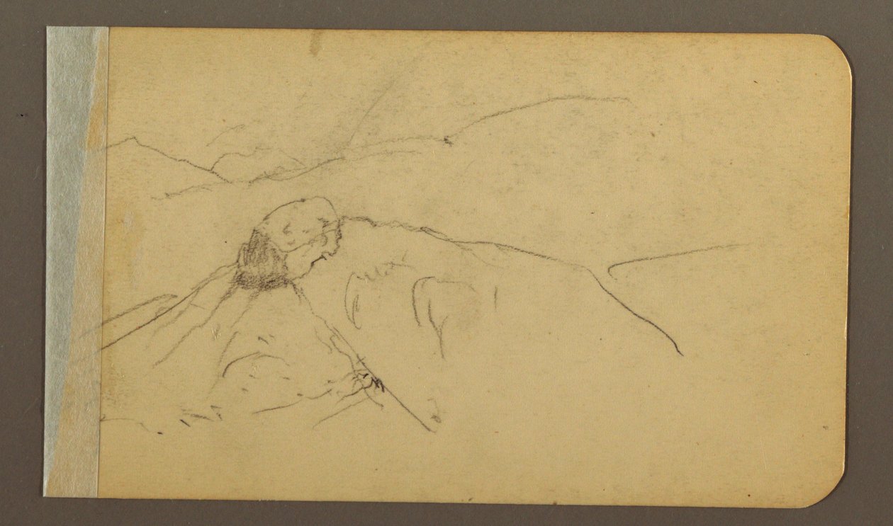绘图，丘陵和山脉，圣伯纳峰，1889 年 作者 弗雷德里克·埃德温·丘奇